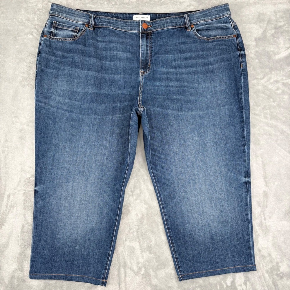 Lane‎ Bryant Jeans Women 26 (Fit 48x22.5) Blue Boyfriend Flex Magic Cropped